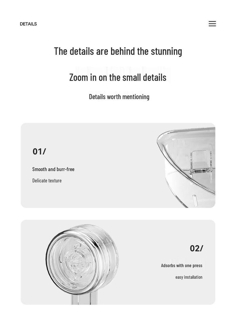 Wandmontiertes Eckregal mit Saugnapf – Bohrfreie Dreieckablage für Bad & Toilette