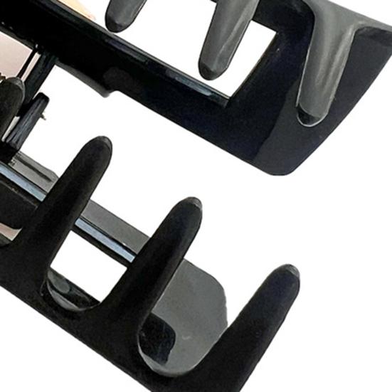 1/4Pcs Women Hair Claw Soft Silicone Anti-slip Teeth Back Head Hair Clip Geometric Shape Pain-Free Wear Hair Clamp
