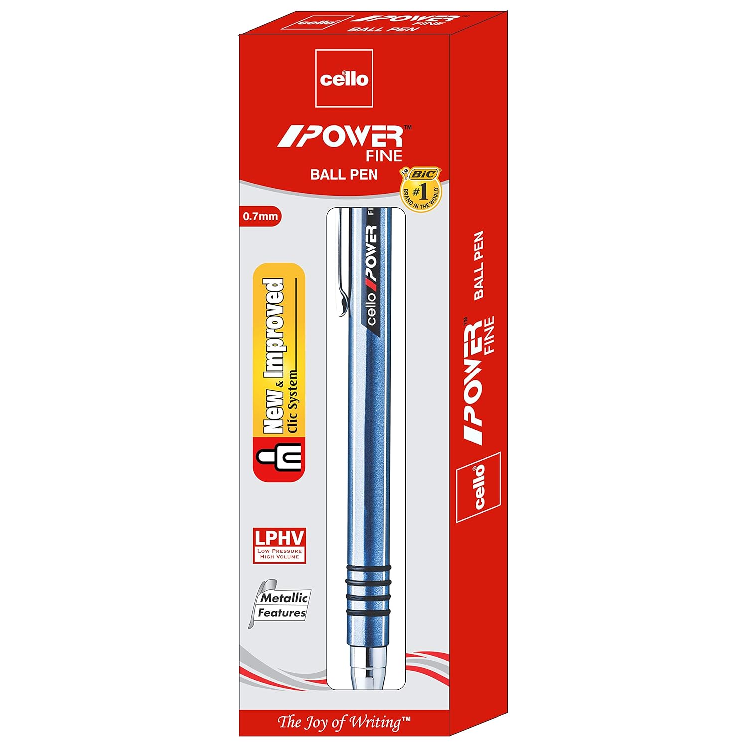 

Cello Power Ballpen Blue Pack of 1x 10 pen with 0.7 mm Tip for Smooth Writing at Office, Home & School