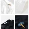 Chic Embroidered White Shirts for Men Spring and Summer Streetwear Youth New Casual Tops Pure Cotton Long Sleeve Shirt Korean Style Men Clothing