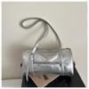 Comfortable and Versatile Texture Shoulder Bag Women Vintage Simple Commuter Pillow Bag with Studded Strap Casual Handle Bag