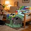 Throw High-Density Short Plush Blanket For Sofa Nap Air-Conditioned Room Soft Skin-Friendly D-DandyS Worlds