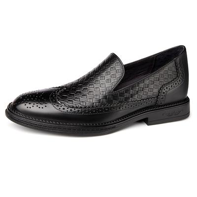 New Genuine Leather Men's Flat Heightening Elevator Shoes Business Formal Leather Shoes Man British Casual Wedding Shoes
