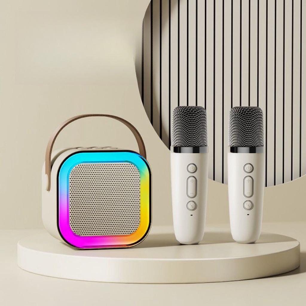 Portable K12 Bluetooth Speaker & Microphone for Outdoor Live Streaming and Home Karaoke