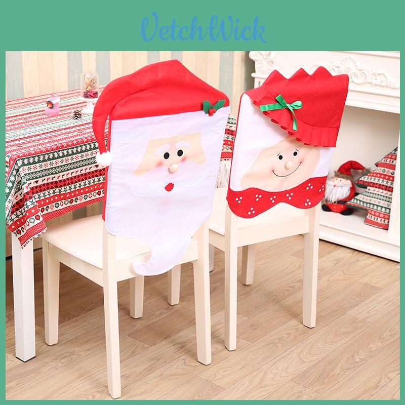 Delightful Non-woven Christmas Chair Covers For Elderly Seating Festive Holiday Decor
