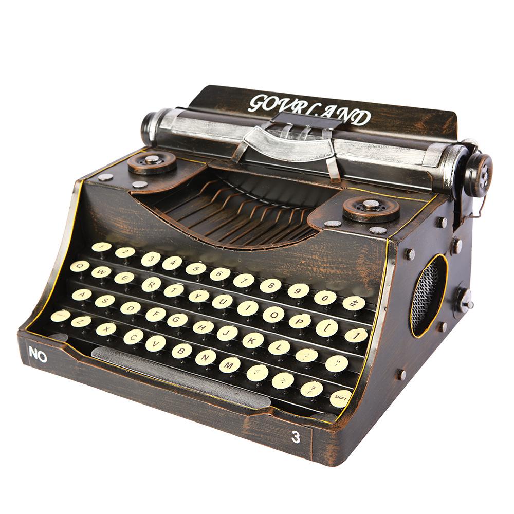 Vintage European Typewriter Iron Art Decor for Photography & Shop Windows