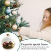 Christmas Ball Ornaments Holiday Mini Sports Scene Ball Decor Hangable Christmas Ornament For Gathering Mantle Fireplace Porch