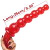 See-through Red Female Anal Plug With Handle Qilian Ball Gourd Masturbation Apparatus 4Style Choose Sex Toy For Couples Dildo