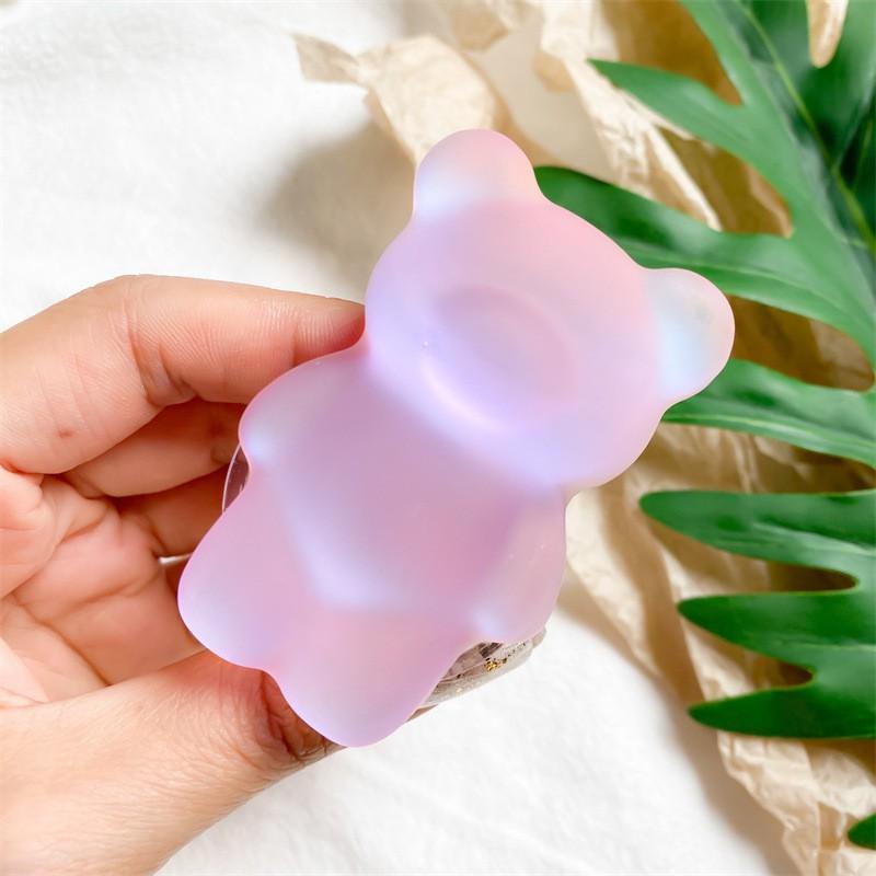 Korean Colorful Bear Airbag Bracket Cartoon Candy Matte Phone Stand Desktop Folding Gift
