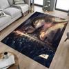 1pc Fire and Blood Office Carpet Chair Mats, Home Decor Mat Fantasy Theme Mat Durable Mat, Dragon Decor,Suitable for Fantasy Theme Lovers