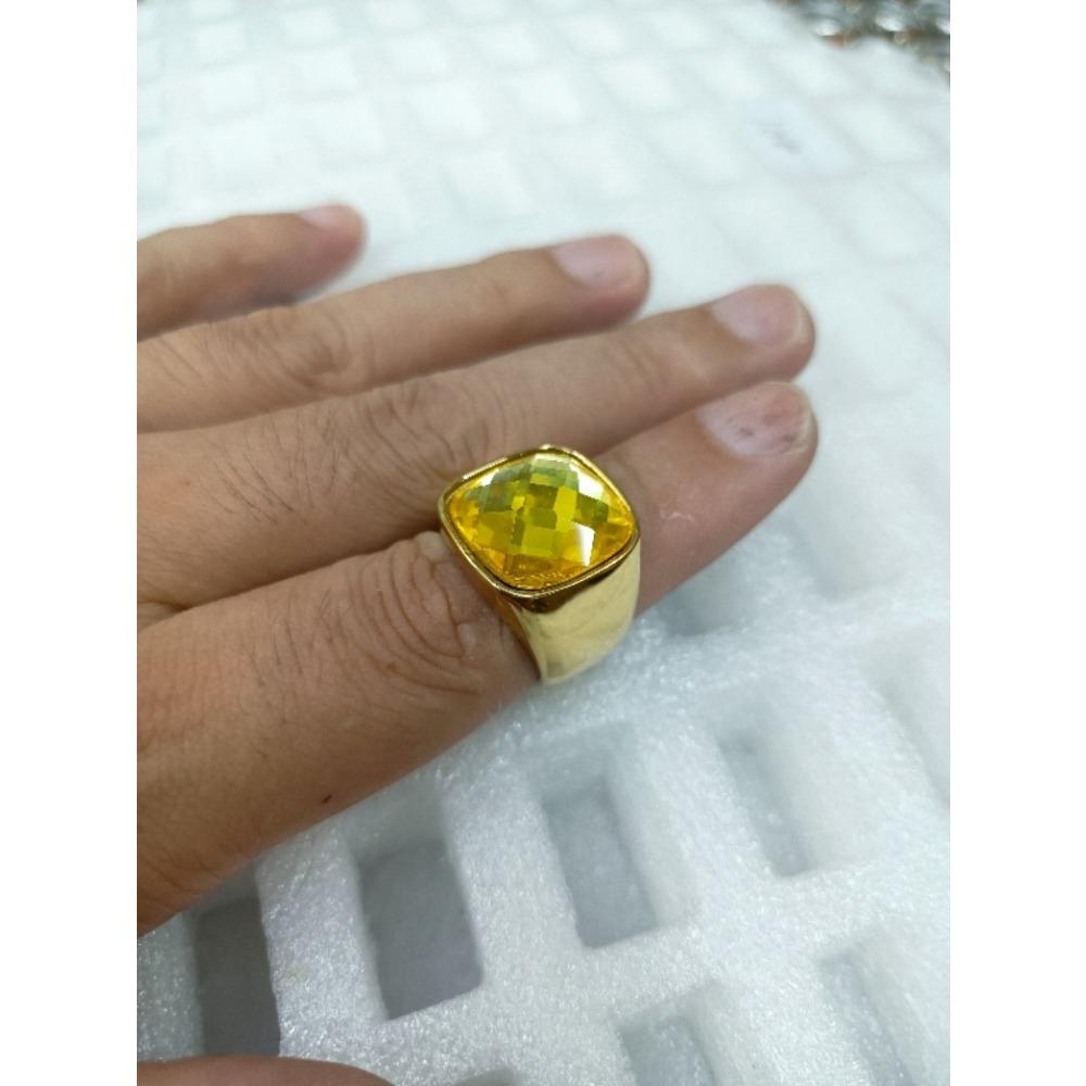 European And American Jewelry Titanium Steel Square Black Stone Ring Retro Trendy Girl Stainless Steel Personalized Punk Glossy Ring 2701