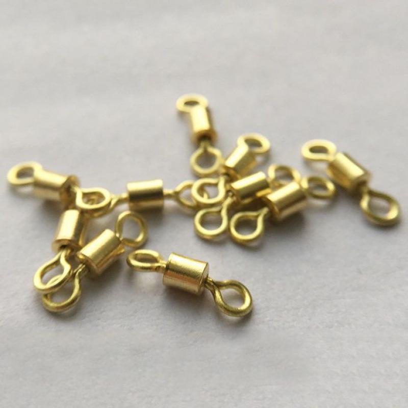 

Durable 8-Shaped Carabiner Swivel Clip and Fishing Line Set Gold Swivel 14 pcs