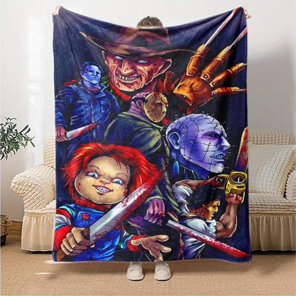 1pc Chucky1 Blanket, Gift, for Men and Women, Soft Blanket, Good for Sofa Bed Couch Travel, Lightweight Flannel Blanket