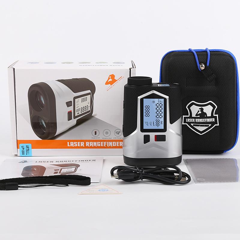 Rechargeable 1200m 650m Slope Adjusted Flag-Lock Vibration Laser Distance Meter Hunting Golf Laser Rangefinder