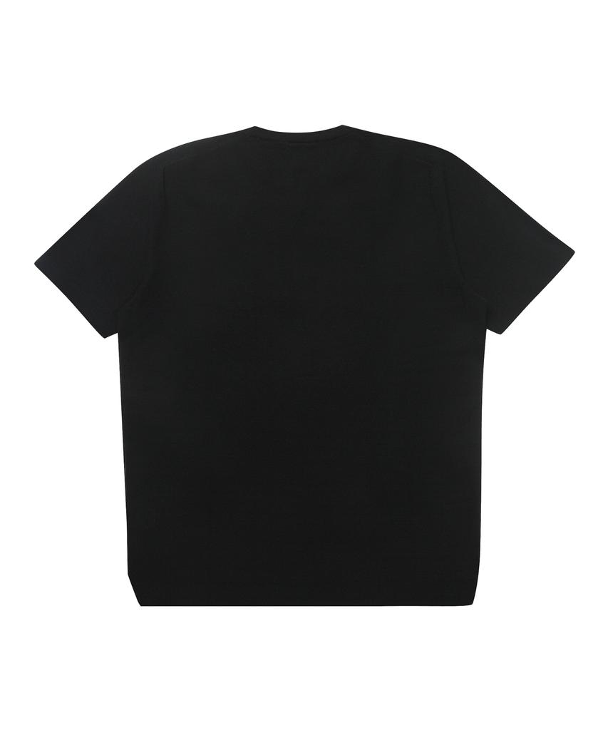 SOLEW Round Short Sleeve Sweater_Black