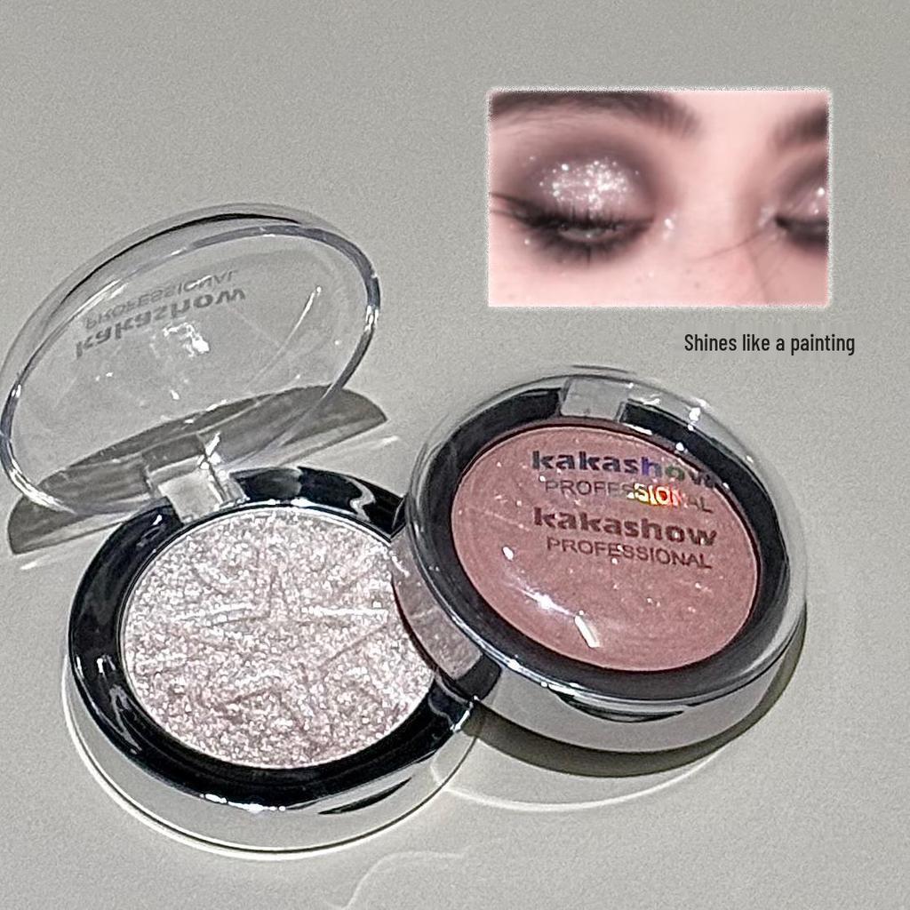 Kakashow Diamond Sparkle Multi-use Powder: Highlighter, Eyeshadow, Crushed Sparkle Stars, Dynamic Pearl Contour. Versatile Eye Makeup.