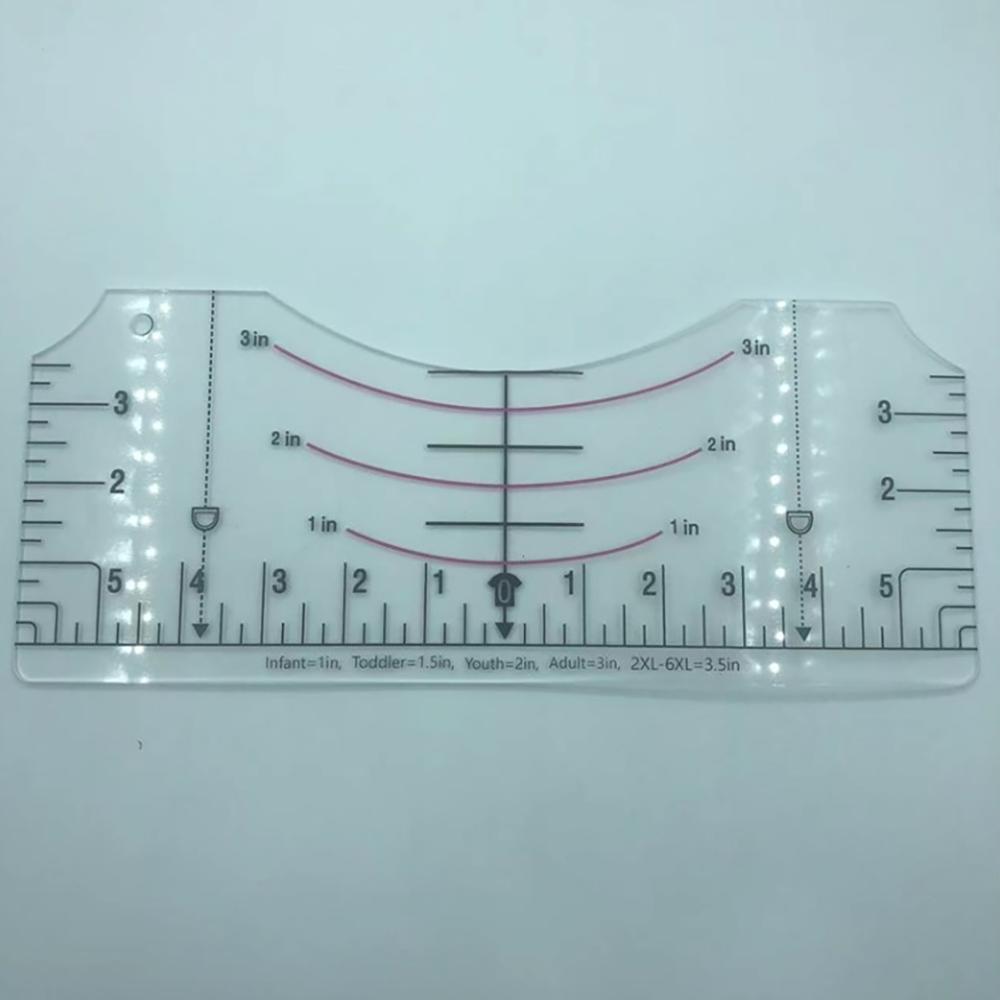 Measurement Ruler Clearly Multi Purpose Pvc Centering Tool T-shirt Alignment Ruler With Scale T-shirt Ruler Guide Durable