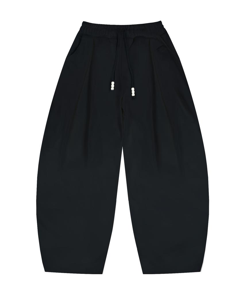 RuNaKi'Hu' Wxp024 Dot Pintuck Sweat Balloon Pants (Black)