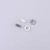 S925 Sterling Silver 3D Flower Bud Spacer Beads for DIY Crystal Bracelet Jewelry