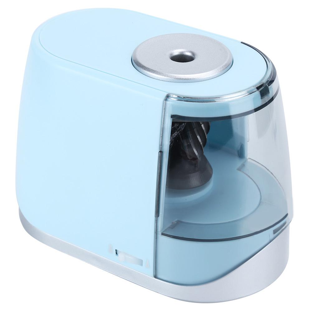 Electric Pencil Sharpener Blue Full Automatic Replaceable Tool Holder Student Stationery
