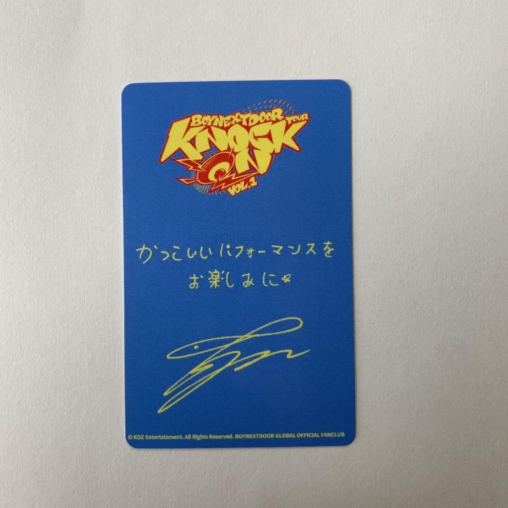 [USED] BOYNEXTDOOR Leehan Tokyo Tachikawa Trading Card FC Bonus Venue Limited