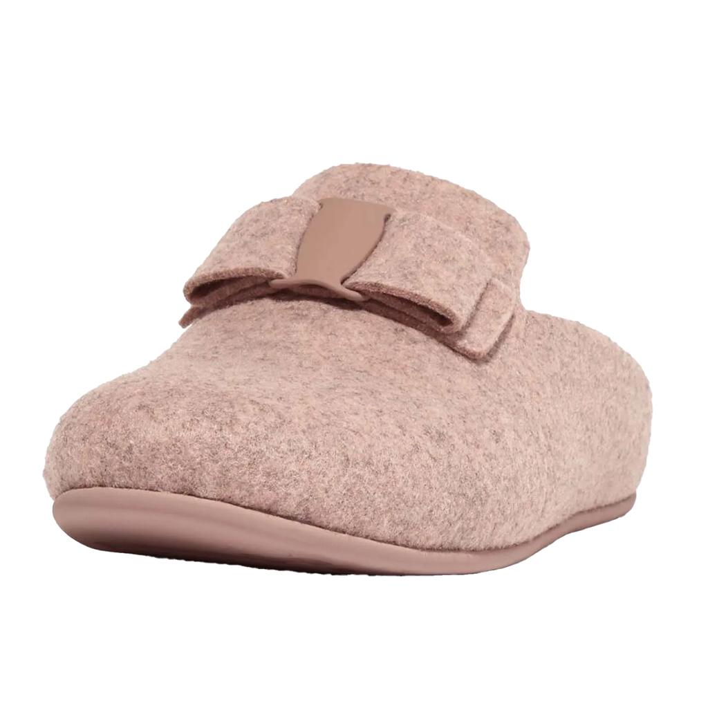 Fit Flop Womens/Ladies Chrissie II Haus E01 Bow Felt Slippers