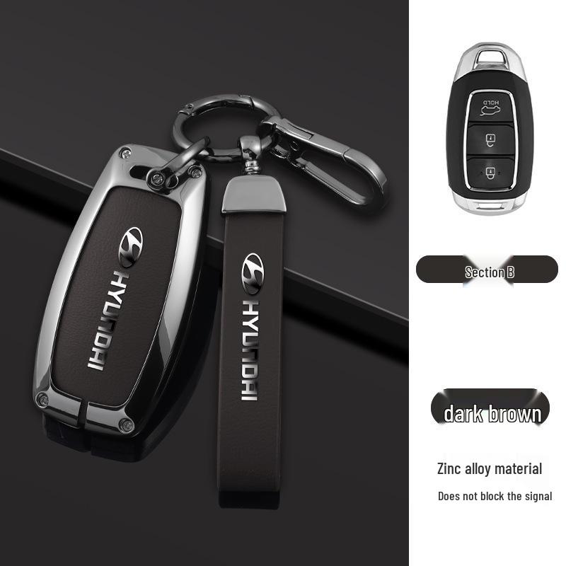 Key Cover Compatible with Beijing Hyundai Ix35, Elantra, Festa, Verna, Ix25, Santa Fe - Premium Men's Bag Case
