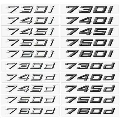 3D ABS Kufr auta 730d 730i 740i 750d 760d 745i 750i 760i Písmena Logo Znak Odznak Samolepka Pro BMW E38 E65 F01 F02 E66 G11 G12 ad2