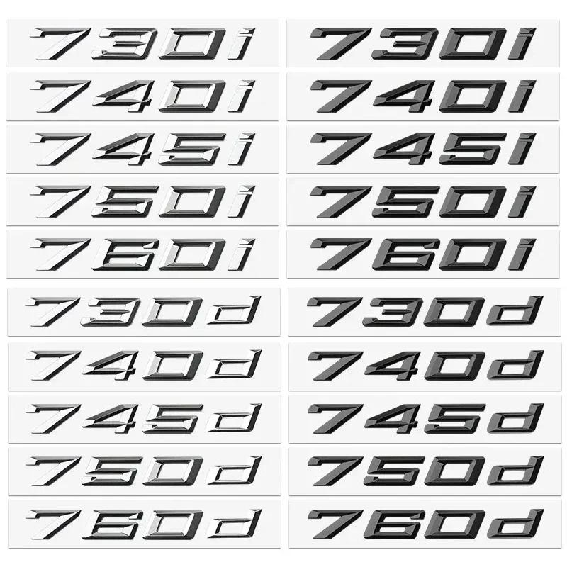 3D ABS Car Trunk 730d 730i 740i 750d 760d 745i 750i 760i Letters Logo Emblem Badge Sticker For BMW E38 E65 F01 F02 E66 G11 G12 Ad2