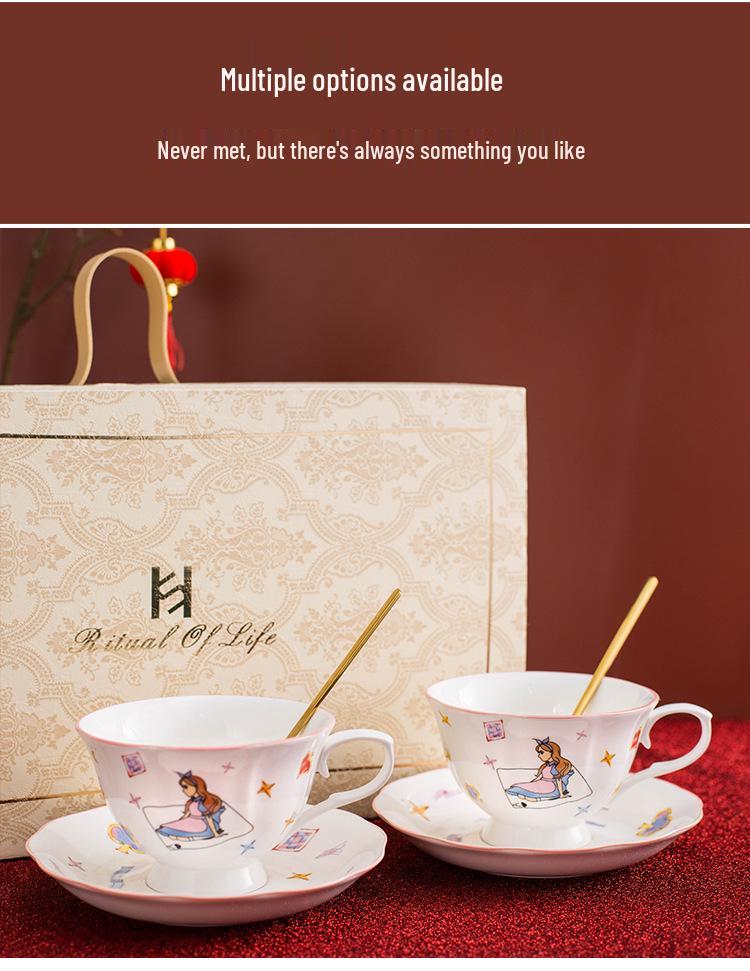 Cana de cafea Alice: Cadou pentru Femei pentru Anul Nou, Ziua de Naștere, Nuntă, Petrecere de Casă Nouă sau Ceai de După-amiază