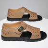 Sandales en cuir Yuanchang été creuses pour hommes décontractées respirantes mode romaines chaussures de plage