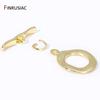 Wholesale 18K Gold Plated Brass Round OT Toggle Clasps Connector For DIY Bracelet Necklace Making Findings