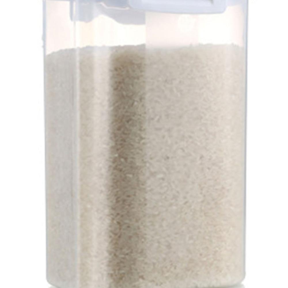 2PCS 2KG Rice Dispenser With Measuring Cup Food Storage Barrel  For Cat Food