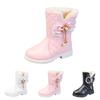 Bottes chaudes à nœud papillon, confortables et tendance pour petites filles