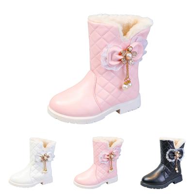 Fashionable  Comfortable  Bowknot Warm Boots For Little Girls