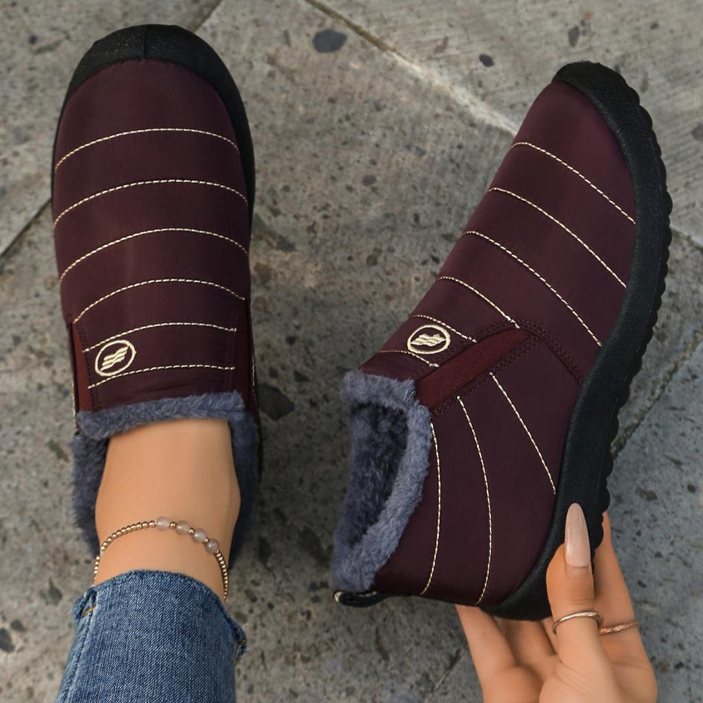 Neue Baumwollstiefel in Übergröße, gefütterte und verdickte Schneestiefel, thermische Freizeitschuhe