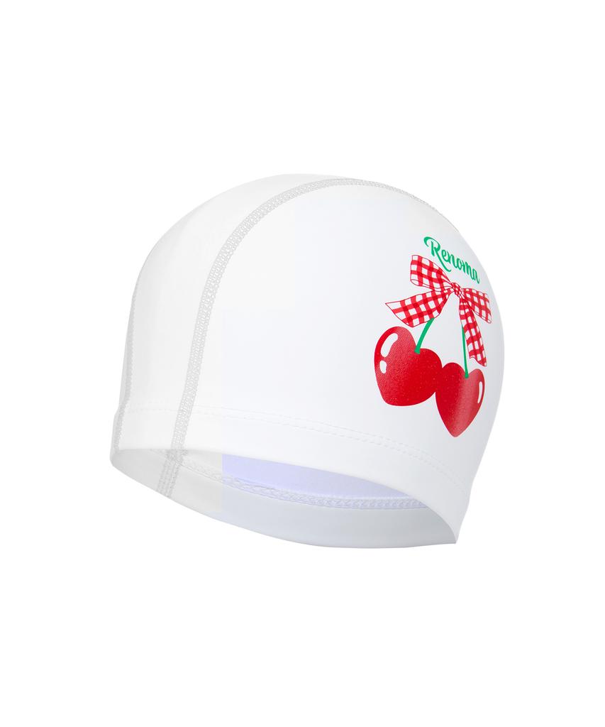 Lenomasuyeongbog Kids' Heart Cherry Pu Swim Cap White Ro-Rc2E057-Wh
