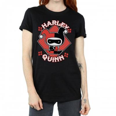 Harley Quinn Kadın/Bayan Chibi Pamuklu Erkek Arkadaşı Tişörtü