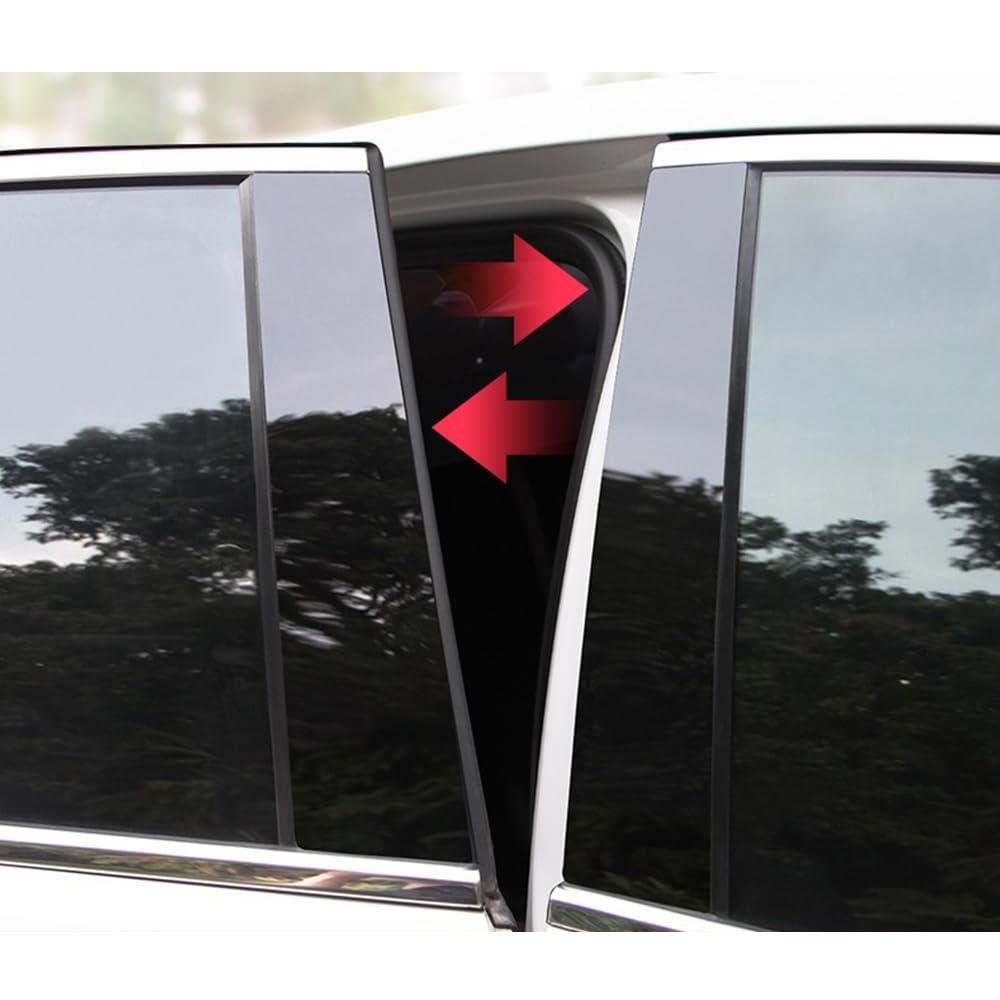 6X Gloss Black Pillar Posts Trim Piano Cover Window For Cadillac Xt5 2017-2023