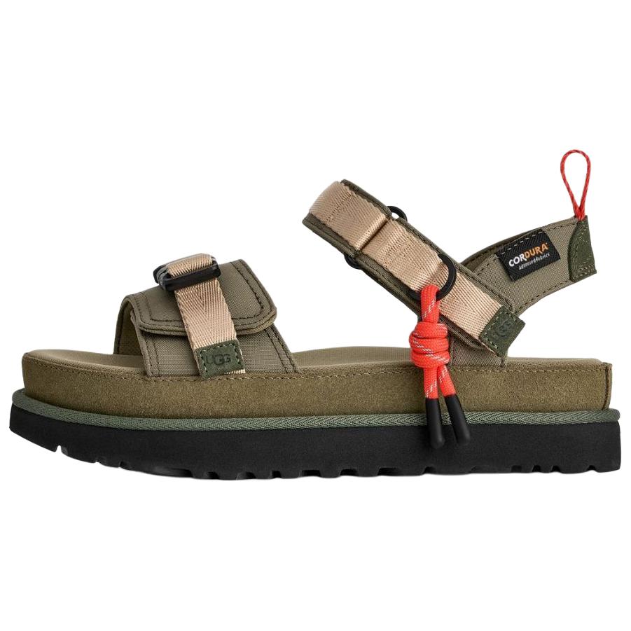 UGG Golden Family Cow Split Leather Casual Versatile Beach Sandals Women sandals Olive-Green 1180070-BTOL 36