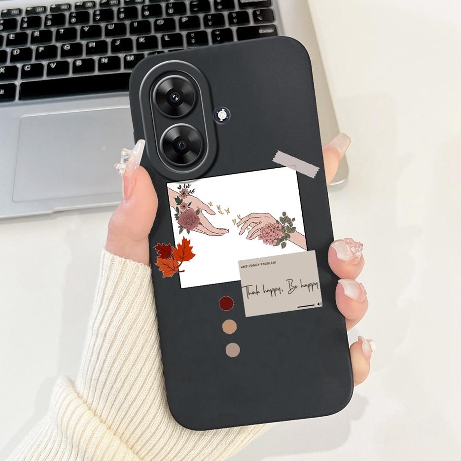 Für Realme Note 60 Hülle Luxus Kunst Bemaltes Cover Stoßfest Weiches Silikon Handyhülle Für Realme Note 50 Note50 Note60 Rückseite