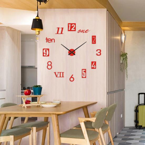 DIY Luminous Wall Clock Silent Movement Easy-to-read Decorative Modern Wall Clock for Living Room Bedroom