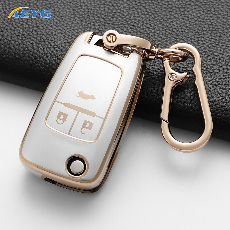 Tpu For Chevrolet Cruze Aveo Trax Sail Malibu Captiva Opel Vauxhall Astra J Corsa Insignia Mokka Car Key Case Shell Fob Key Rope