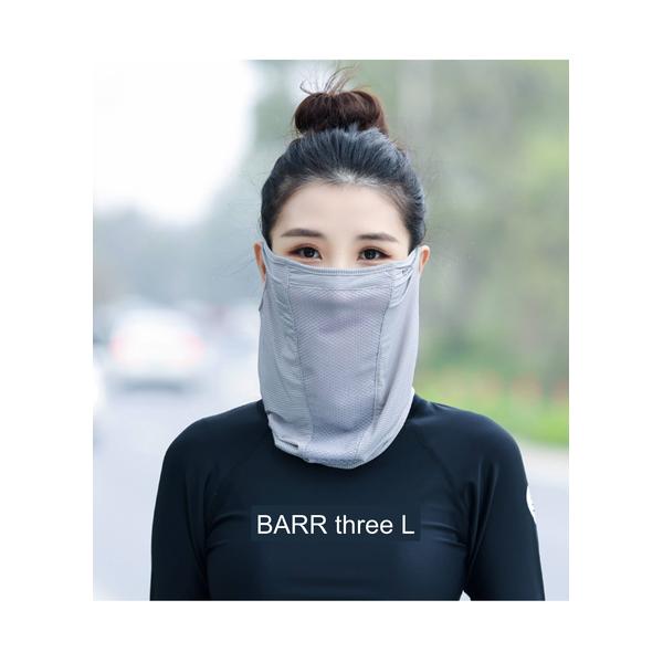 Eis-Seide UV-Sonnenschutz Gesichtsmaske Koreanischer Sommer Sport Radfahren Atmungsaktives Netz Ohrschlaufe Unisex Nackenschutz