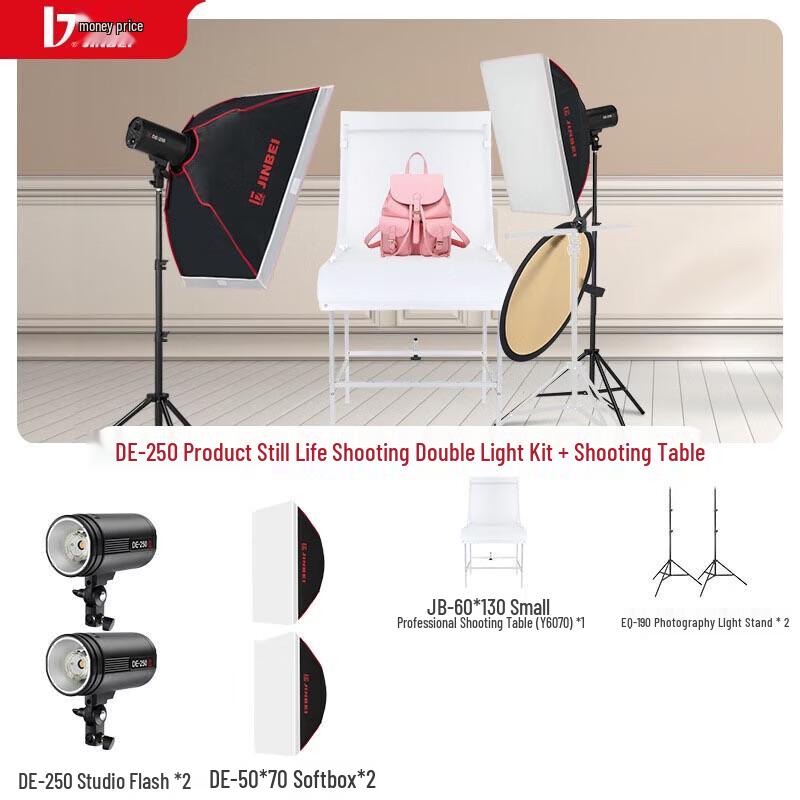 JINBEI DE250W Studio Flash Photography Kit