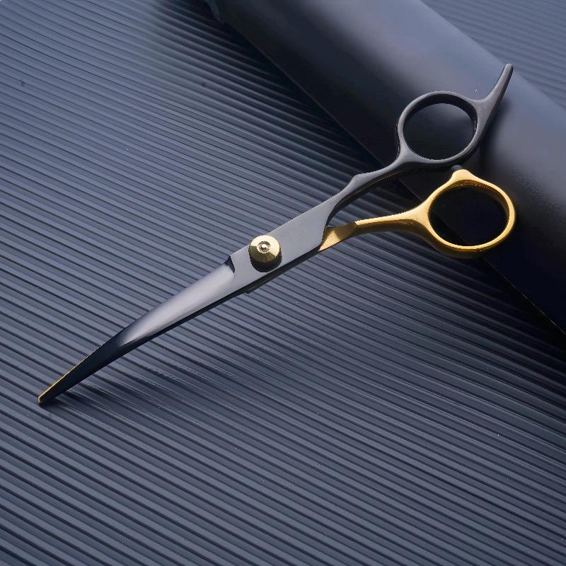 All-Steel Pet Grooming Scissors Set: Flat-Tooth & Curved Trimmers for Dog Hair Care.