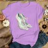 New Funny High Heel Printed T-Shirts Fashion Women Short Sleeve Cool Summer Casual Tops High Heel Female Shirt Tees(Premium T-sh