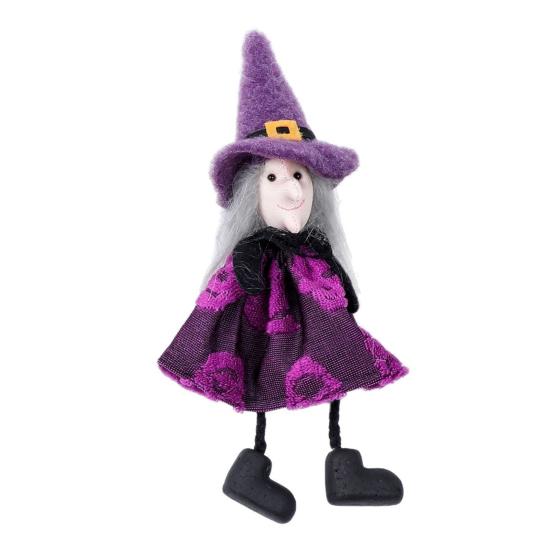 Halloween Hanging Decoration Pumpkin Ghost Witch Black Cat Plush Dolls Tree Ornaments for Indoor Outdoor Home Yard Porch Tree Decor