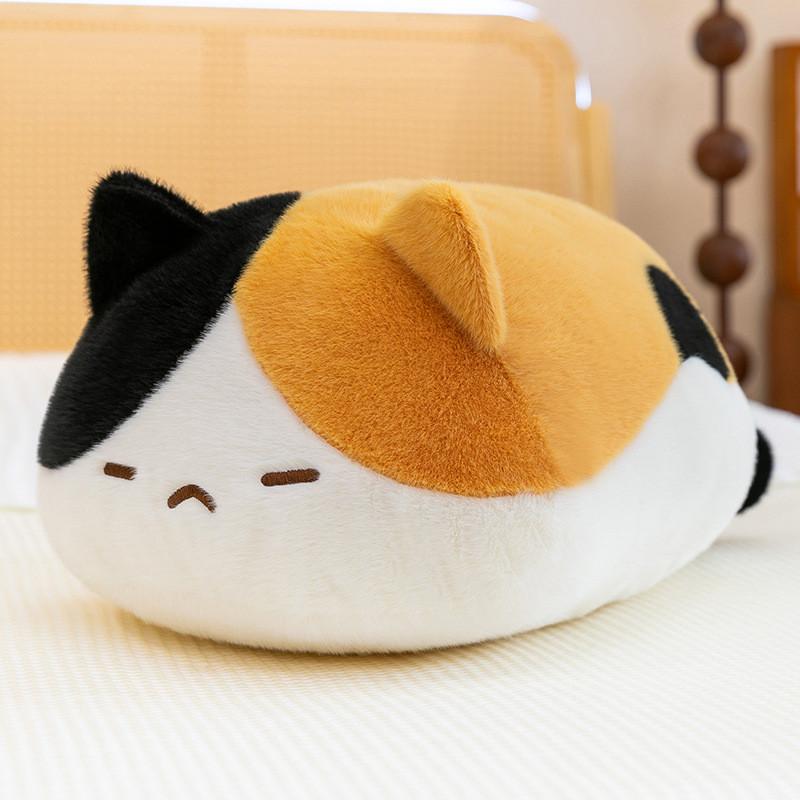 Plush Cat Pillow For Kids Soft Cotton Cuddle Toy With Comfortable Filling