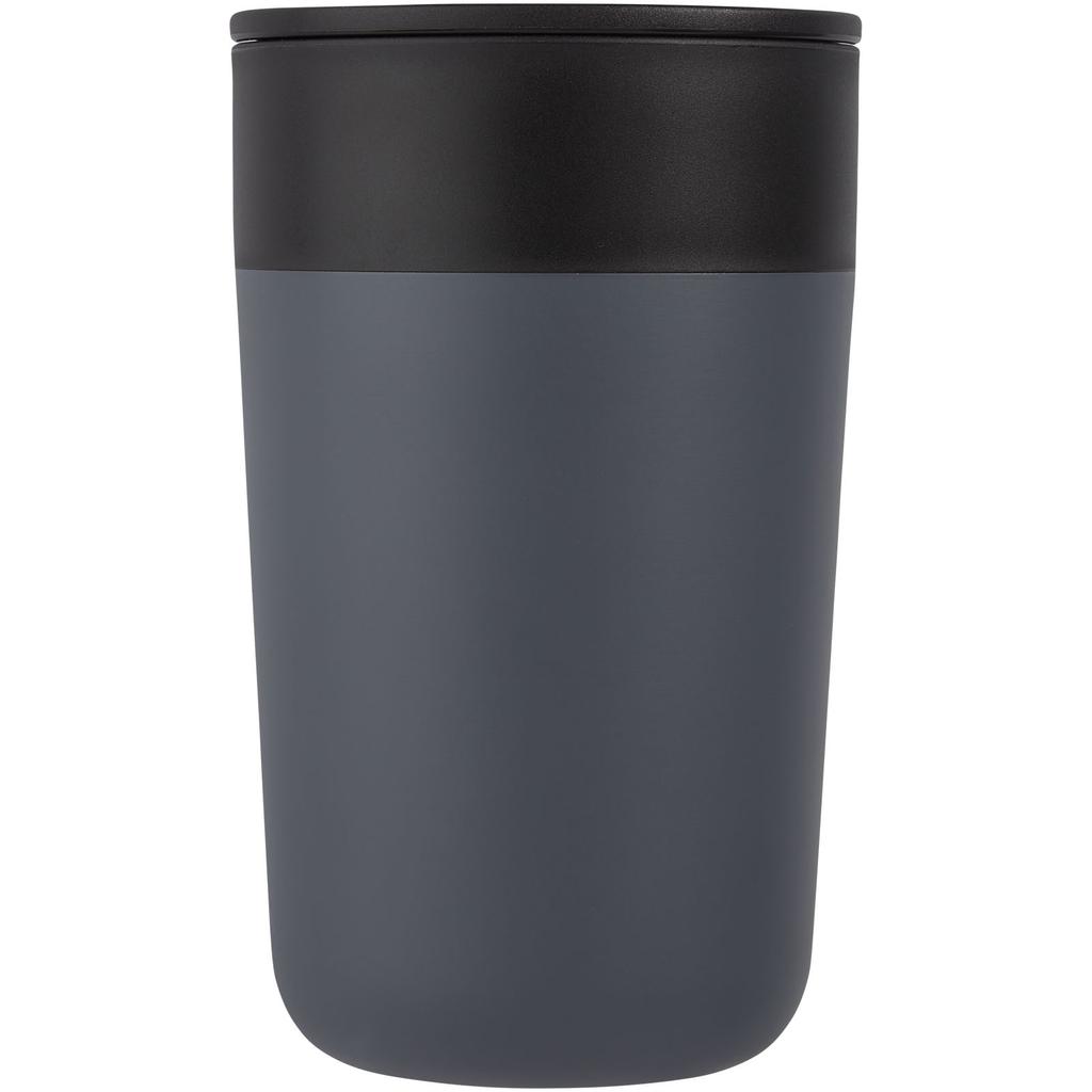 Glass "Nordia" 400 ml recycled double-wall mug Gray